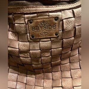 Bayside84 Tan Woven Leather Large Bag